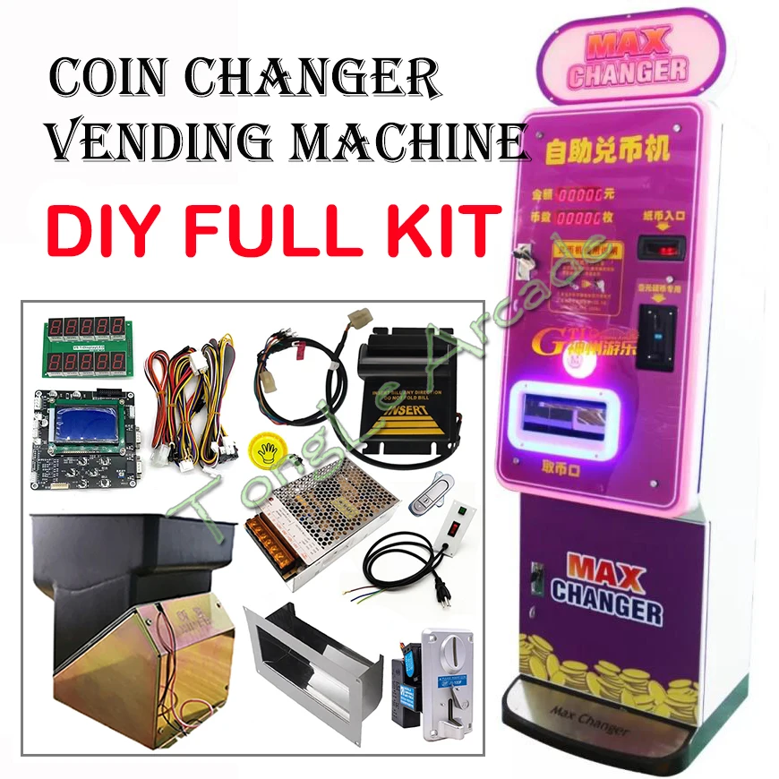 Arcade Card Vending Machine - Coin Changer DIY Kit Bill Acceptor
